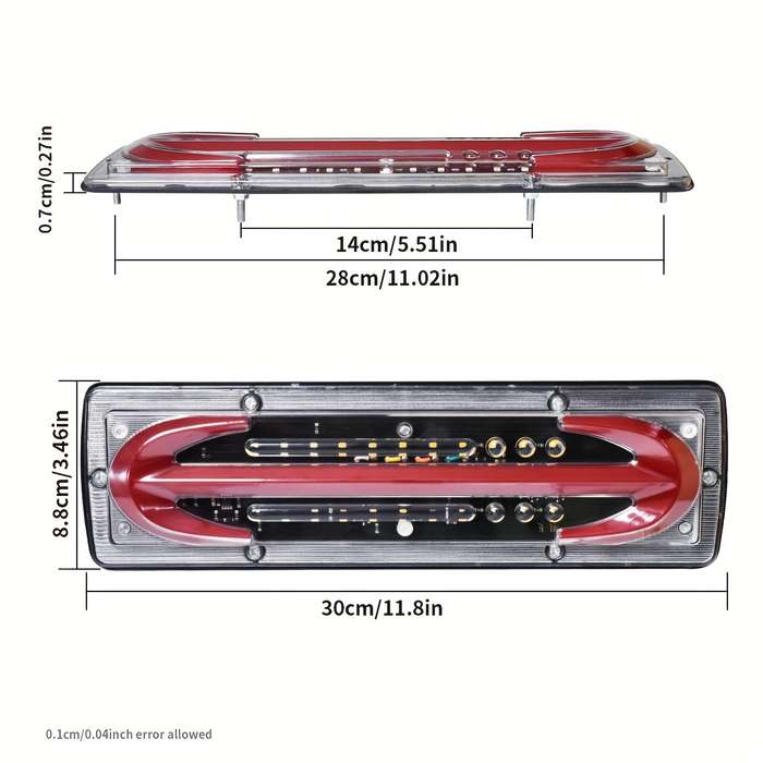 2pcs Multi-Purpose LED Car Tail Lights High Brightness Truck Tail Lights Trailer RV B