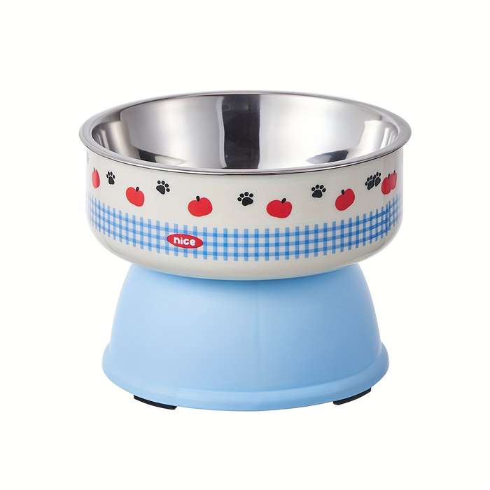 Pet Supplies Color Blue Small Size Stainless Steel Bowl