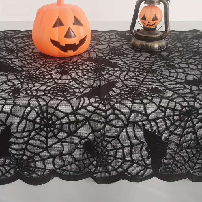 Halloween tablecloth decoration color grey size 98x81cm