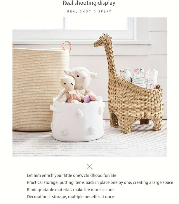 Storage And Organizationcolor Cartoon Storage Basket