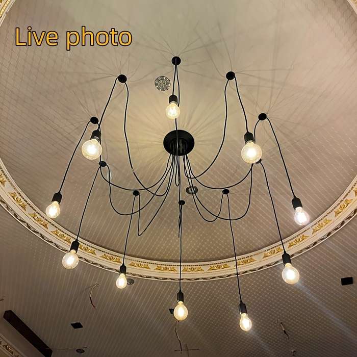 Halloween Decorations Items Spider Chandelier With Bulbs