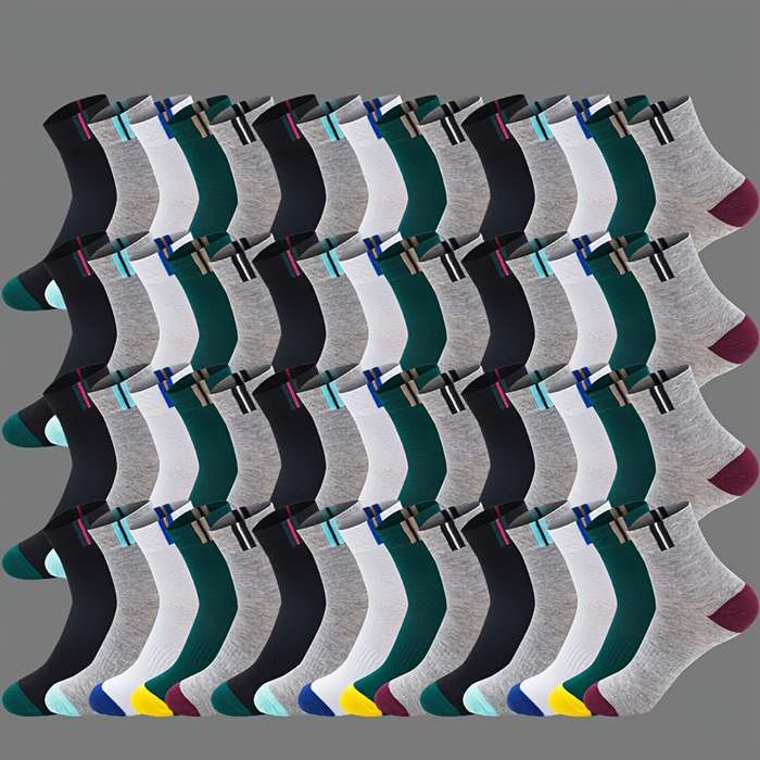 5 Pairs Of Mixed Colors One Size High Elastic Socks