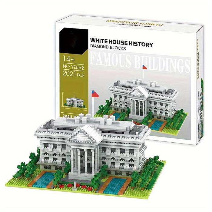 Building Toy Architectural Model Toy Set Color White House