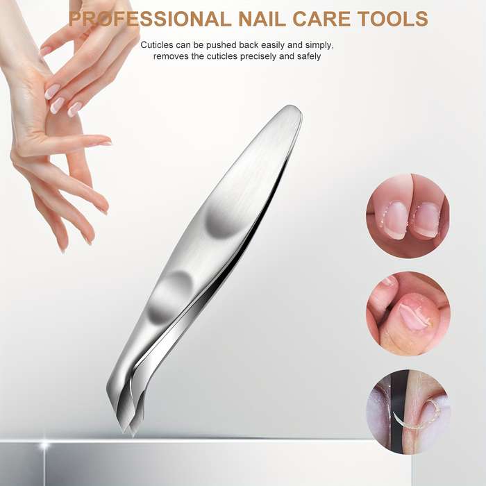 1pc Professional Nail Tool For Removing Dead Skin And Cuticles Made Of Stainless Steel With A