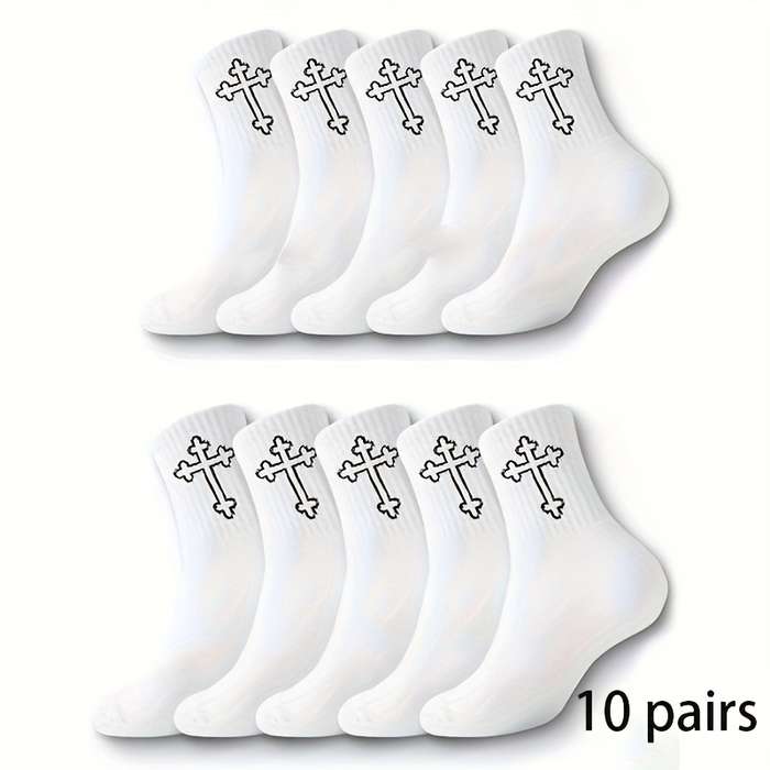 10 Pairs Random ColorsOne Size High Elastic Socks