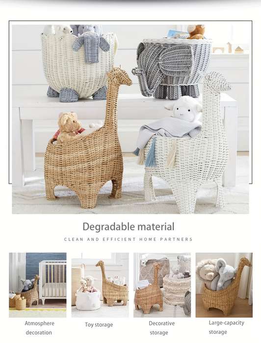 Storage And Organizationcolor Cartoon Storage Basket