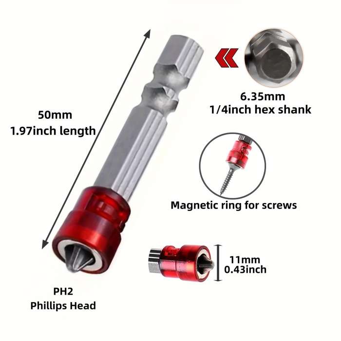 Screwdriver Bit Tool Set Quantity 4Pcs Ph2