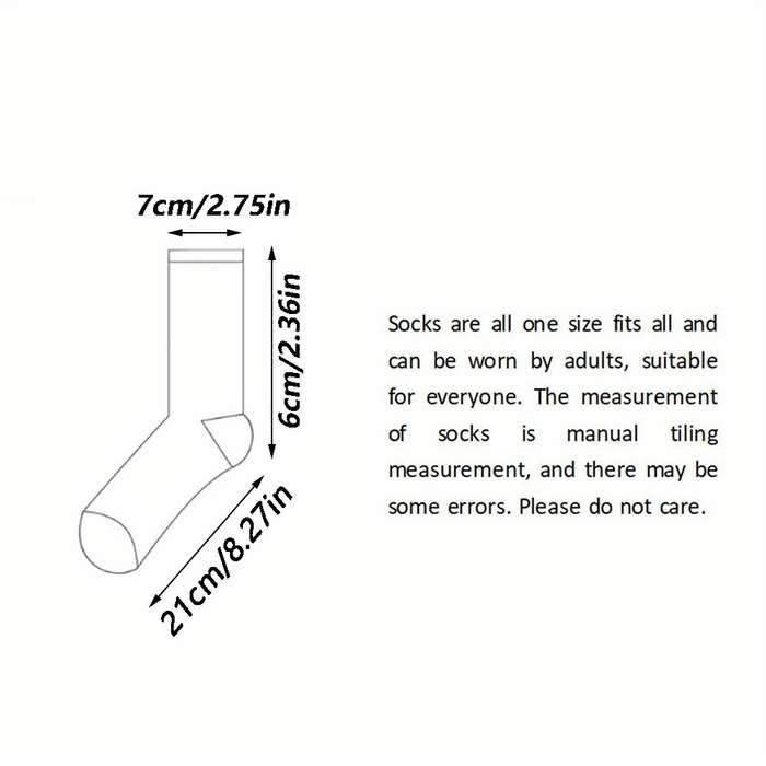 5 Pairs Random Colors One Size High Elastic Socks
