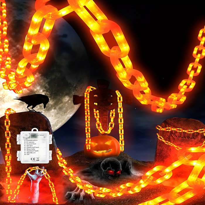 Halloween Decorations Model Waterproof Plastic Chain String Lights