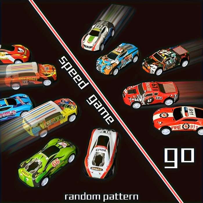 Storage And Organizationcolor 50Pcs Model Cars With Large Storage Box