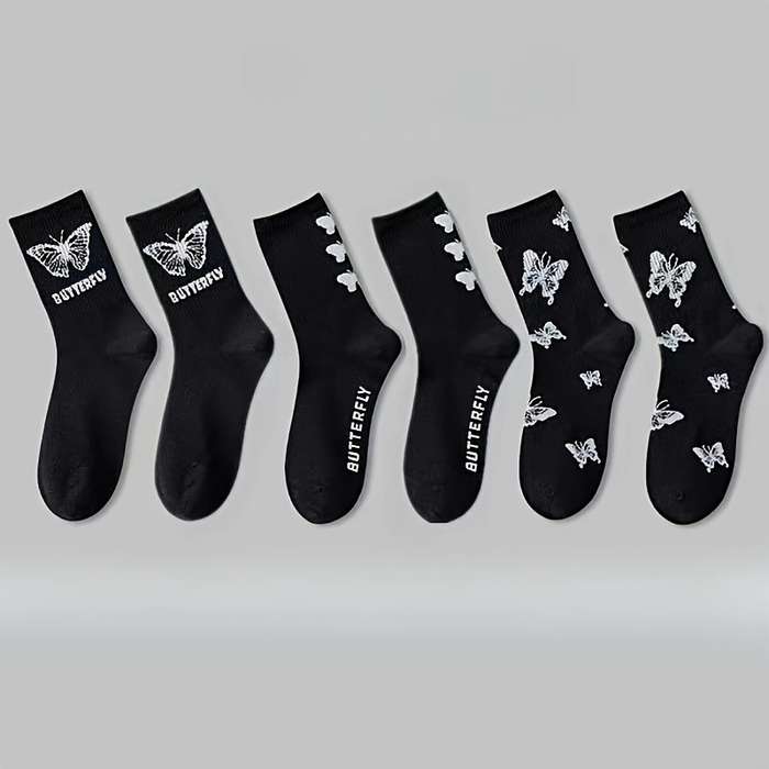 5 Pairs Mixed Color One Size High Elastic Socks