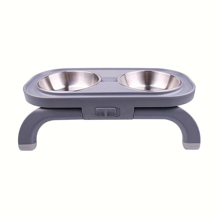 Pet Supplies Color Gray  Includes Two Stainless Steel Bowls