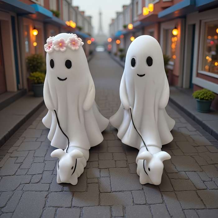 Halloween Decorations Items 2 Pieces Of Ghost Couple