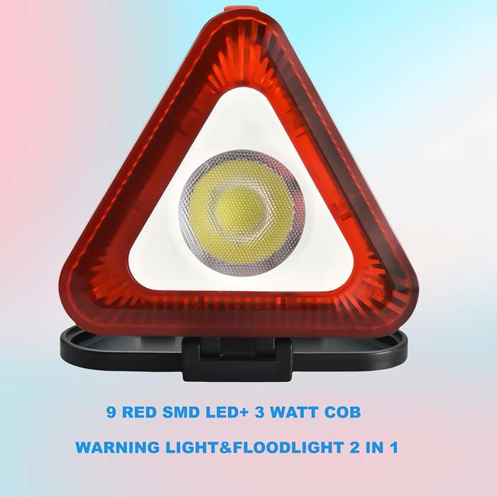 1pc 2in1 Warning Light Flashlight Using 3 AA Dry Batteries Powered Hook Magnetic Adhe