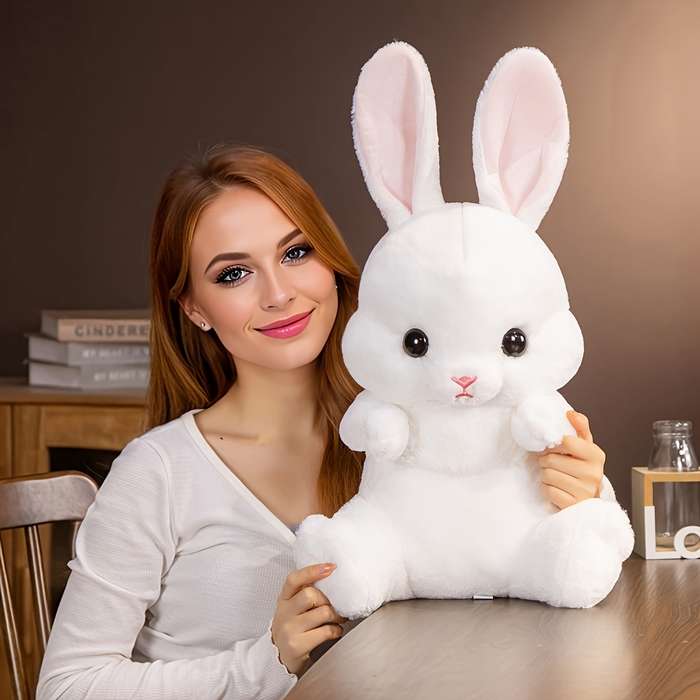 Toy Doll color Pink Sitting Long eared Rabbit size S 45cm