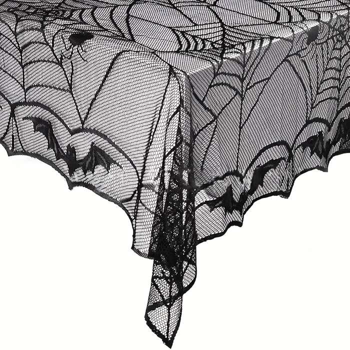 Halloween tablecloth decoration color Black size 119.38 x 160.02cm