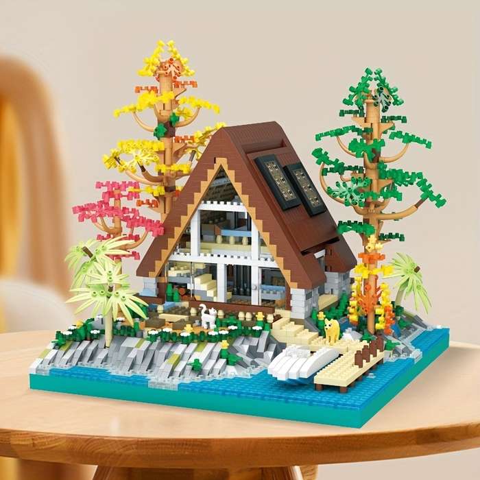 Building Toy Architectural Model Toy Set Style Wooden House
