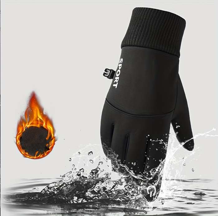 Winter Gloves Color Black Size One To Size