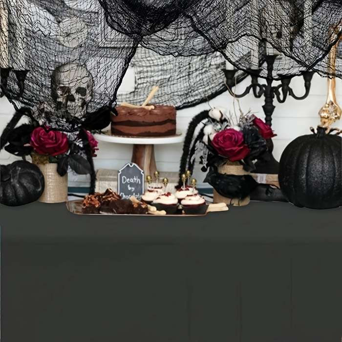 Halloween tablecloth decoration color Black Tablecloth Pack of 10 size 137 x 183