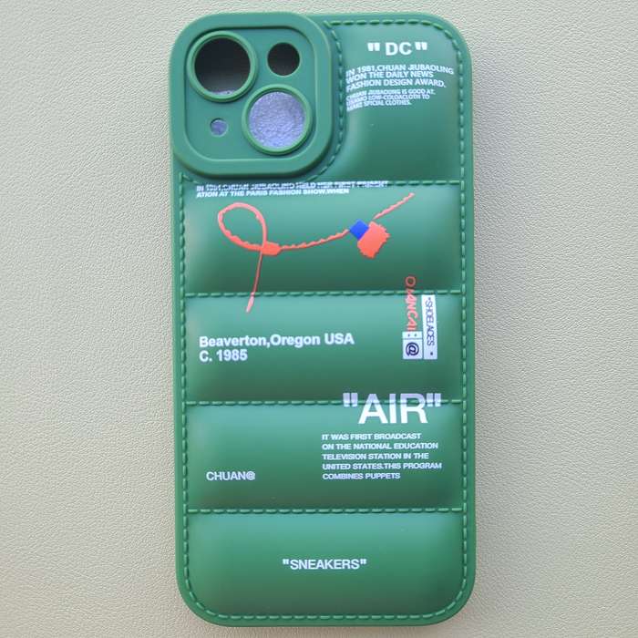 1Pc Mixed Color  For iPhone 13 Down Jacket Design Phone Case