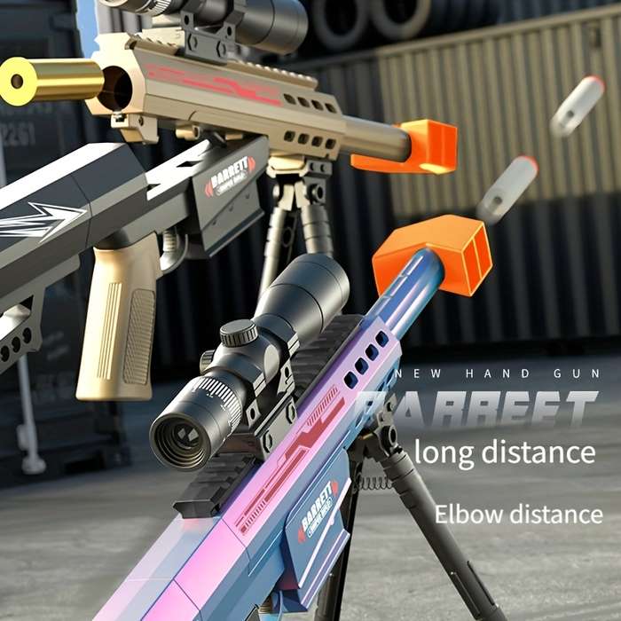 Toy Guns Color Large New Barrett   Gray Soft Air Gun