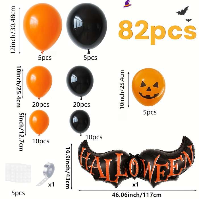 Halloween Decorations Quantity 82Pcs