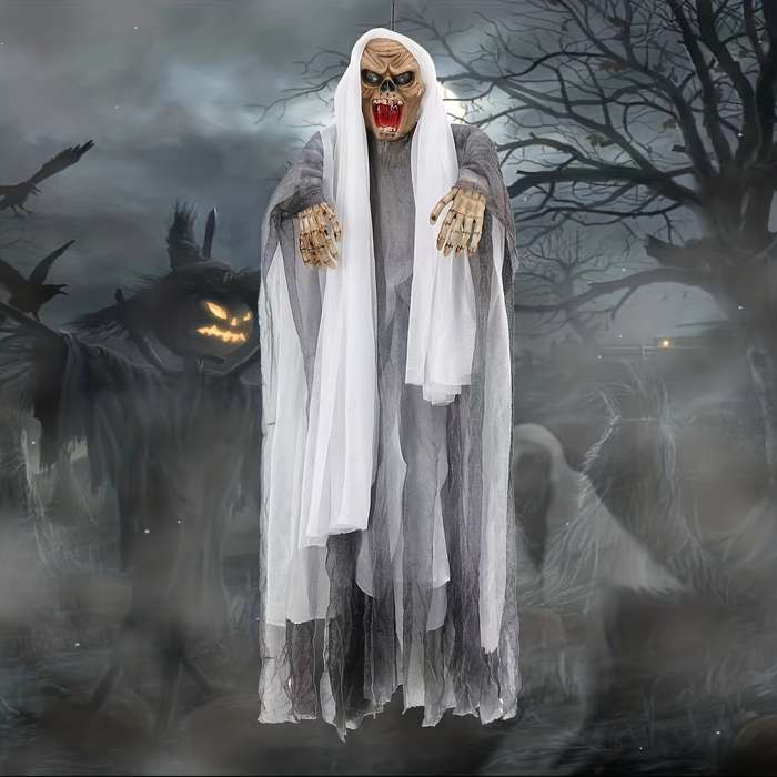 Halloween Decorations Items Roaring Witch   White
