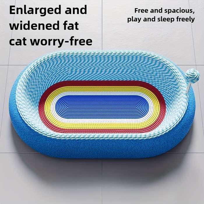 Pet Supplies Color Starry Sky Oval Deep Basin  Add  Cat Teaser Wand