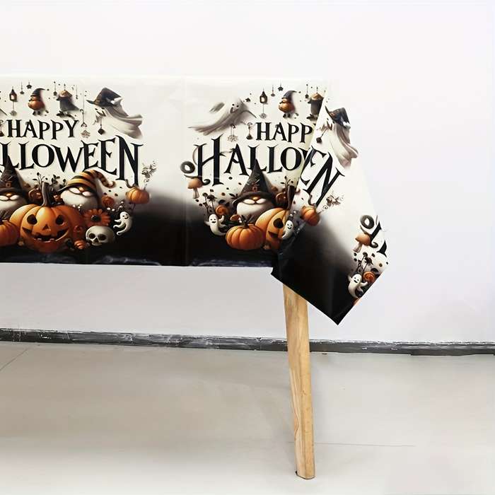 Halloween tablecloth decoration Black and White Rudolph Halloween Tablecloth size 137 x 274