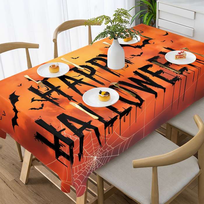 Halloween tablecloth decoration size 55.1 x 70.8in or 140 x 180cm