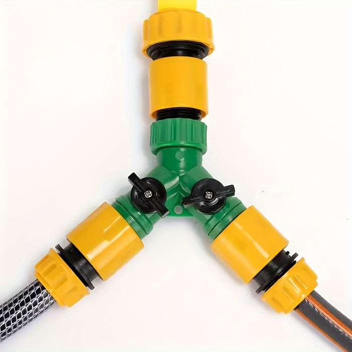 4Pcs Set Y Type Hose Splitter With Quick Connect