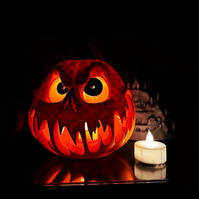 Halloween Decorations Color Skull Pumpkin
