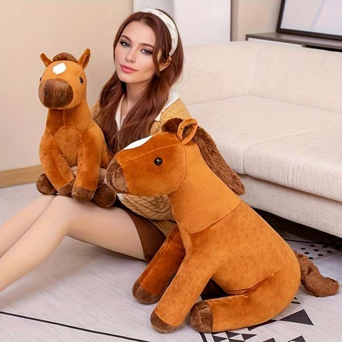 Toy Dolls color Chocolate Sitting Horse size Small 60cm 0.48 Kg
