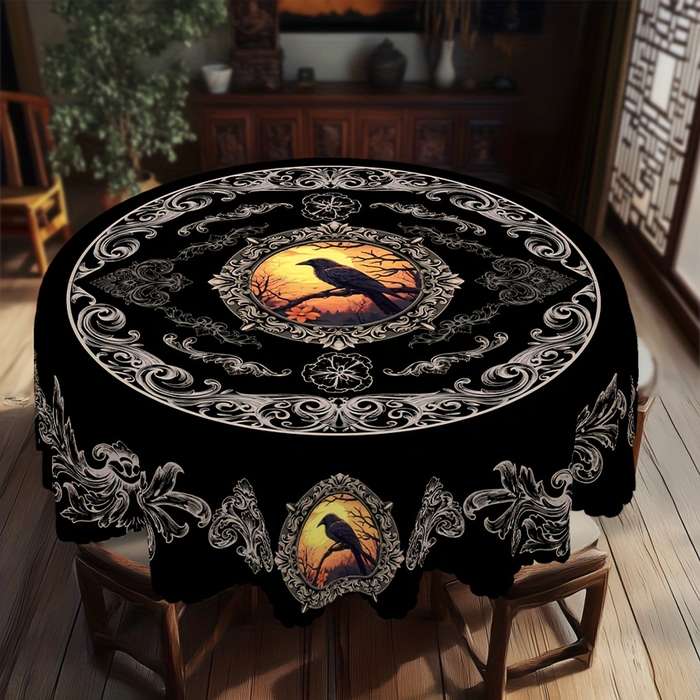 Halloween tablecloth decoration size Round 60x60in 152x152cm