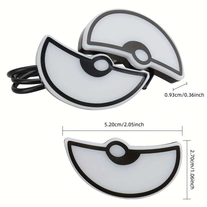 2pcs White Car & Motorcycle LED Eye Lights Colorful Atmospheric Half-Moon Design