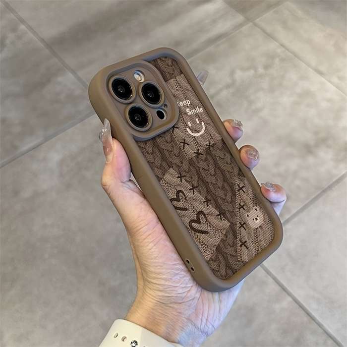 1Pc Brown For iPhone 15 Pro Max Phone Case Phone Cover