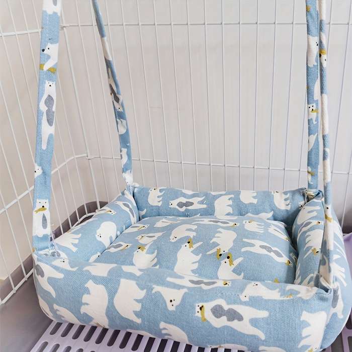 Pet supplies Style Light Blue Cartoon Bear Hammock