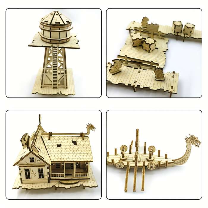 Building Toy Architectural Model Toy Set Style Wooden