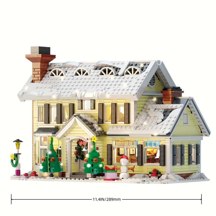Building Toy Architectural Model Toy Set Style Christmas Holiday House