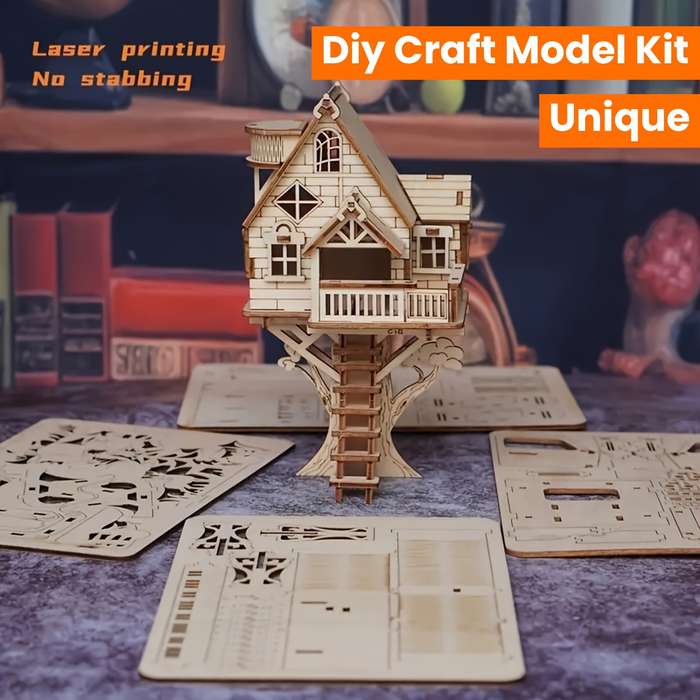 Building Toy Architectural Model Toy Set Model Beautiful Old Tree House