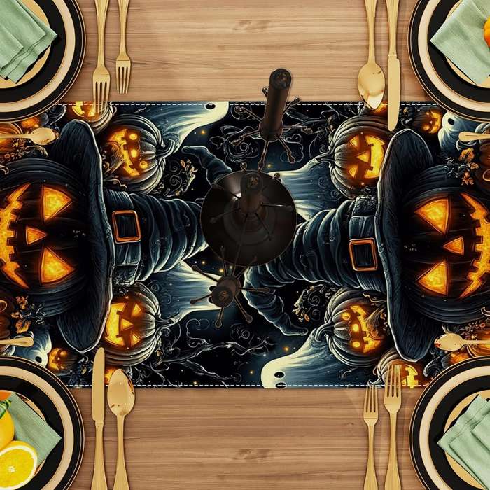Halloween tablecloth decoration size 33.02 X 274.32 Cm