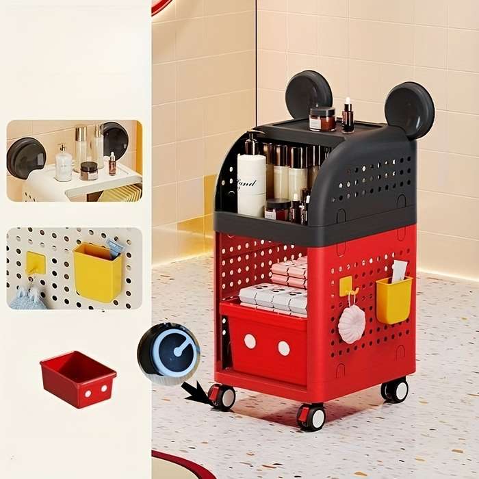 Storage And Organizationcolor Black And Red 2 Layer Standing Model