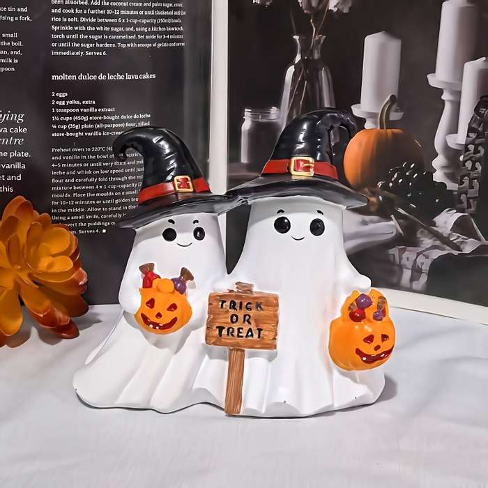Halloween Decorations Style Ghost Couple Black Hat