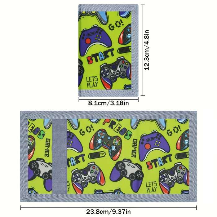 1pc 1 set Cool Cartoon Game Wallet with Lanyard