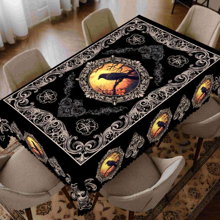Halloween tablecloth decoration size Round 60x60in 152x152cm