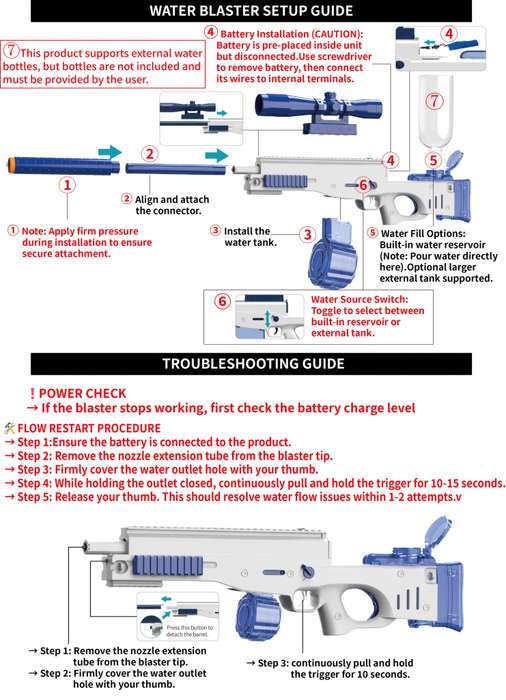 Toy Guns Color Blue