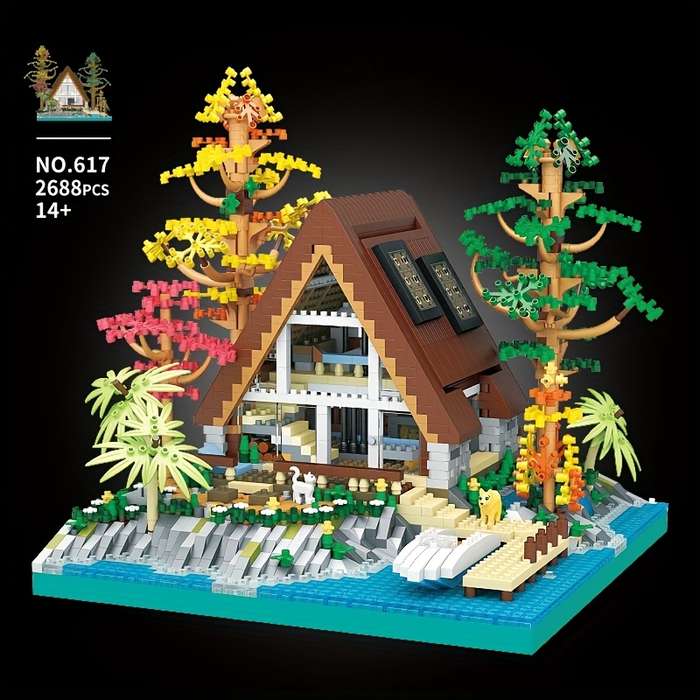 Building Toy Architectural Model Toy Set Style Wooden House