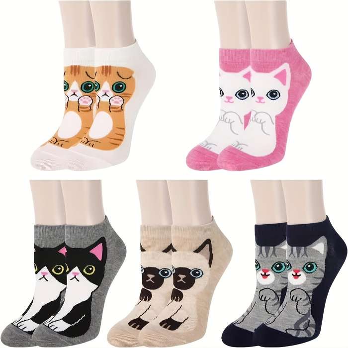 5 Pairs Mixed Color One Size High Elastic Socks