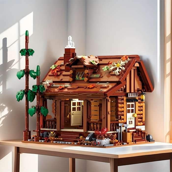 Building Toy Architectural Model Toy Set Quantity 1969Pcs Forest Cabin