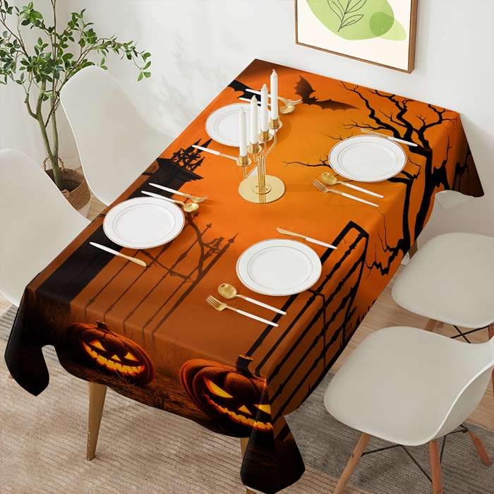 Halloween tablecloth decoration size 140cm x 180cm or 55.12in x 70.87in